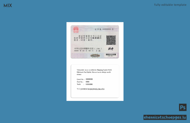 PSD-Beispielvorschau für ein Beglaubigungsetikett/einen Notarstempel der chinesischen Botschaft/des Konsulats